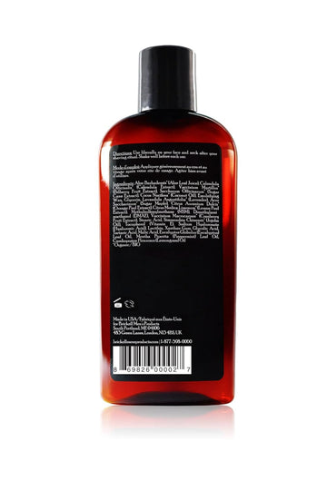 Brickell Instant Relief Aftershave, envase elegante con etiqueta clara, ideal para rutina diaria de cuidado.