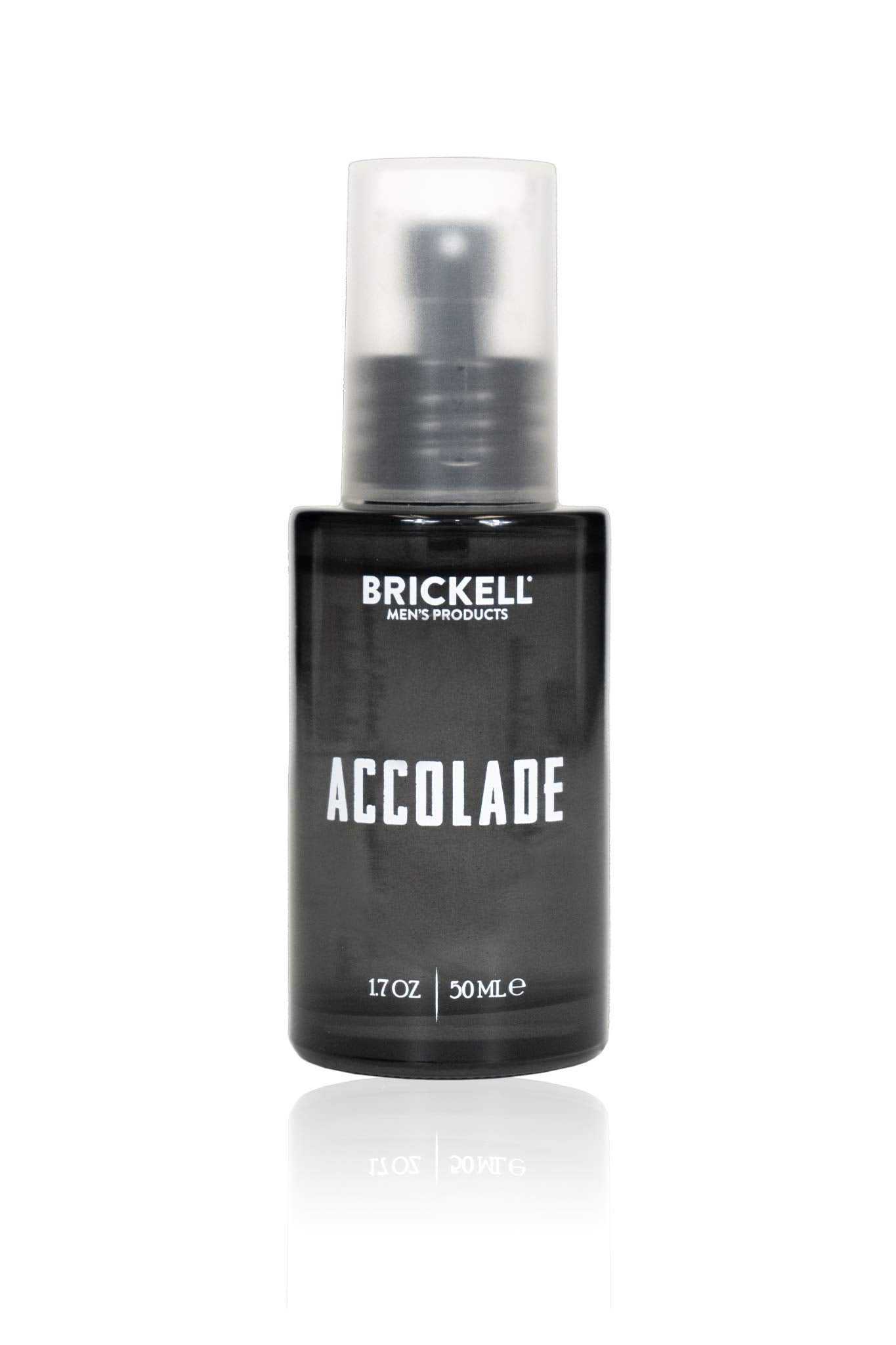 Brickell Accolade, botella de colonia, aroma cálido para uso diario.