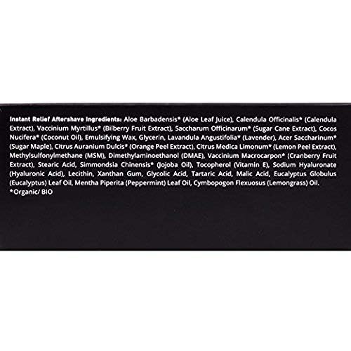 Brickell Instant Relief Aftershave – ingrédients naturels qui nourrissent et protègent la peau.