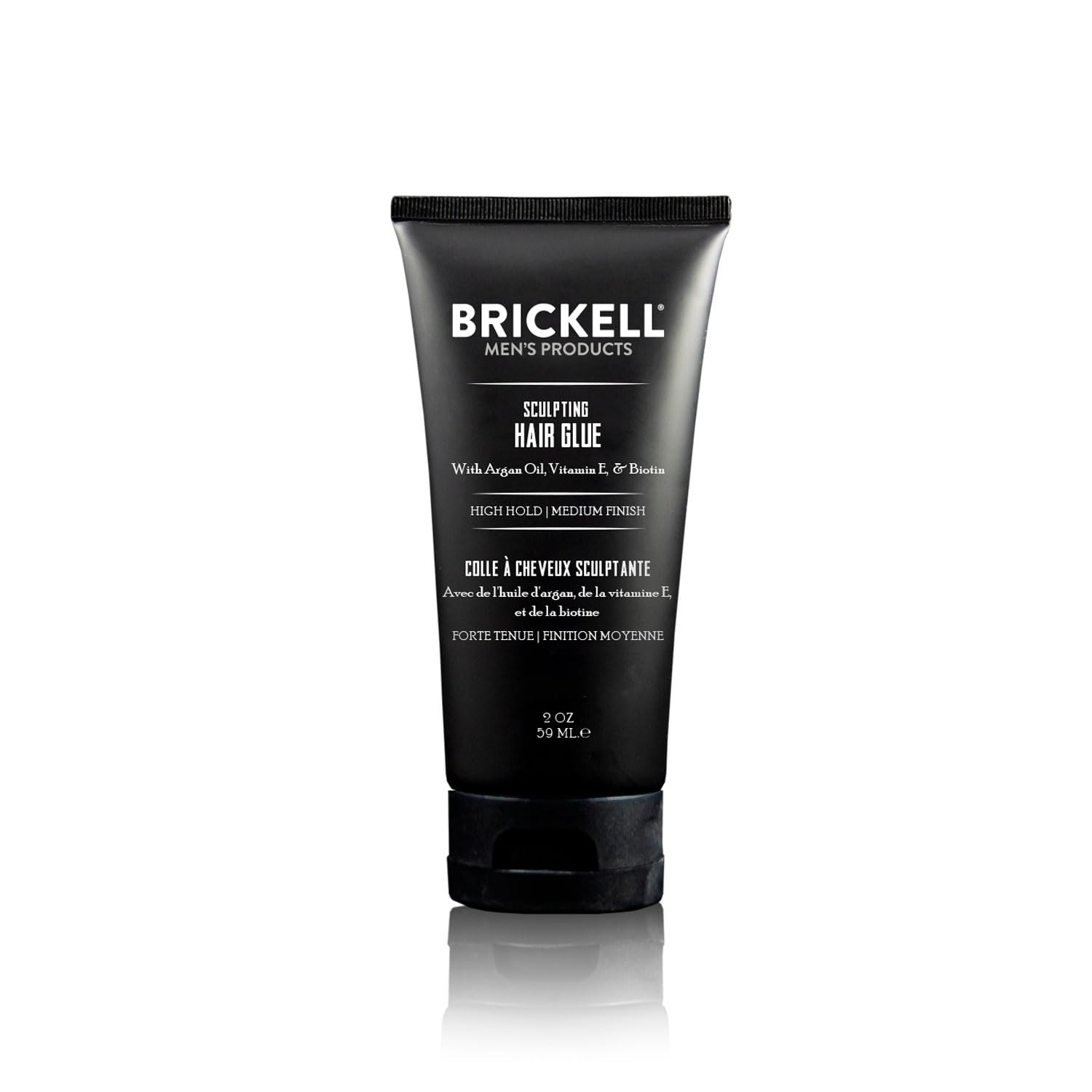Brickell Pegamento para Cabello: bote compacto para fijación de larga duración.