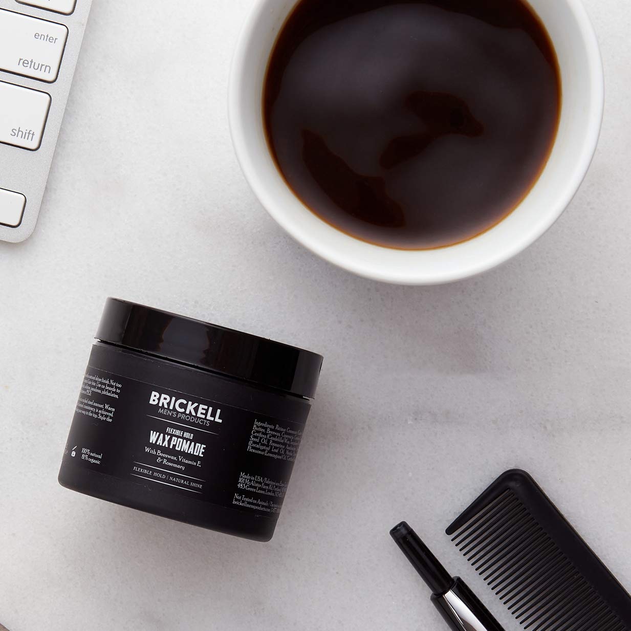 Brickell pomada orgánica con cera de abejas y nutrientes para el cabello