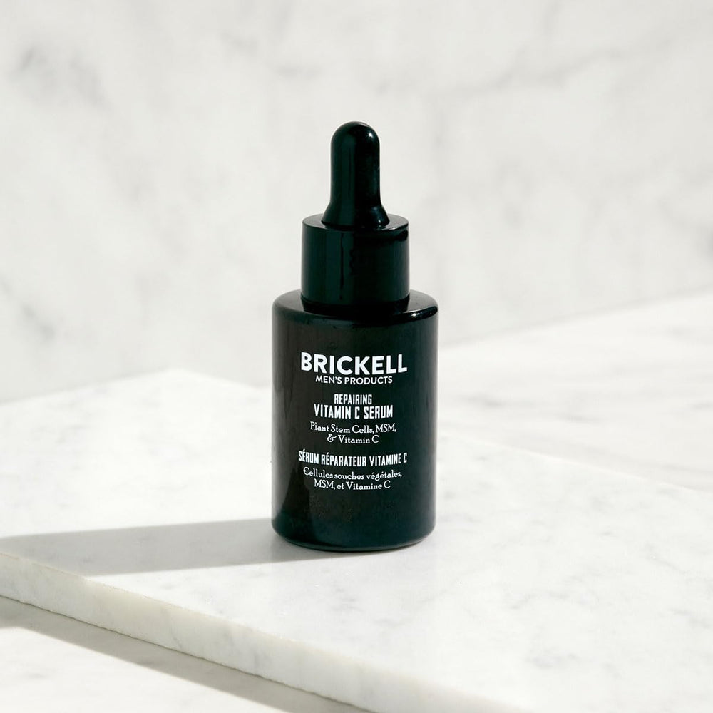 Ingrédients naturels et organiques du sérum Brickell pour le visage.