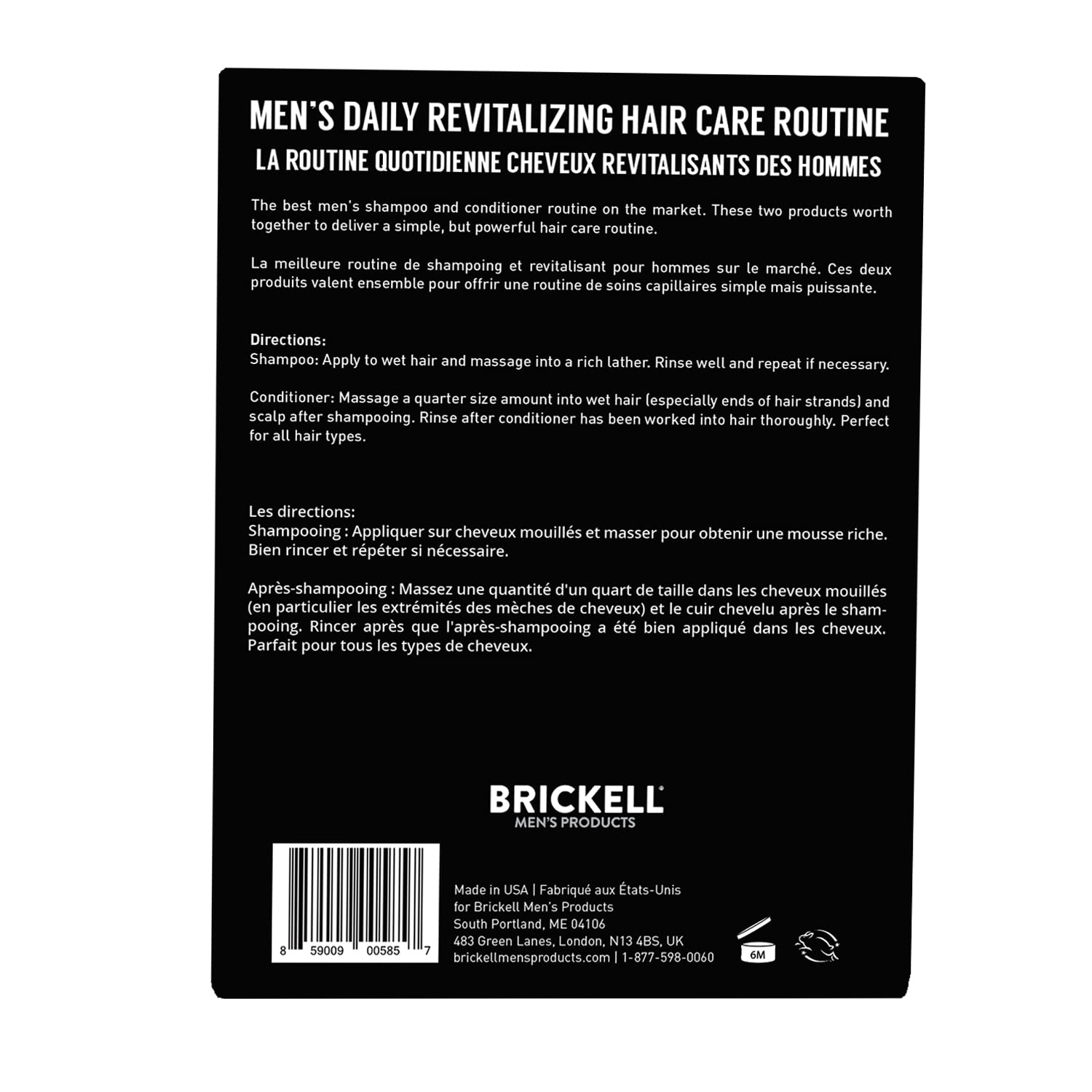 Brickell set regalo hombres: rutina capilar simple para resultados visibles.