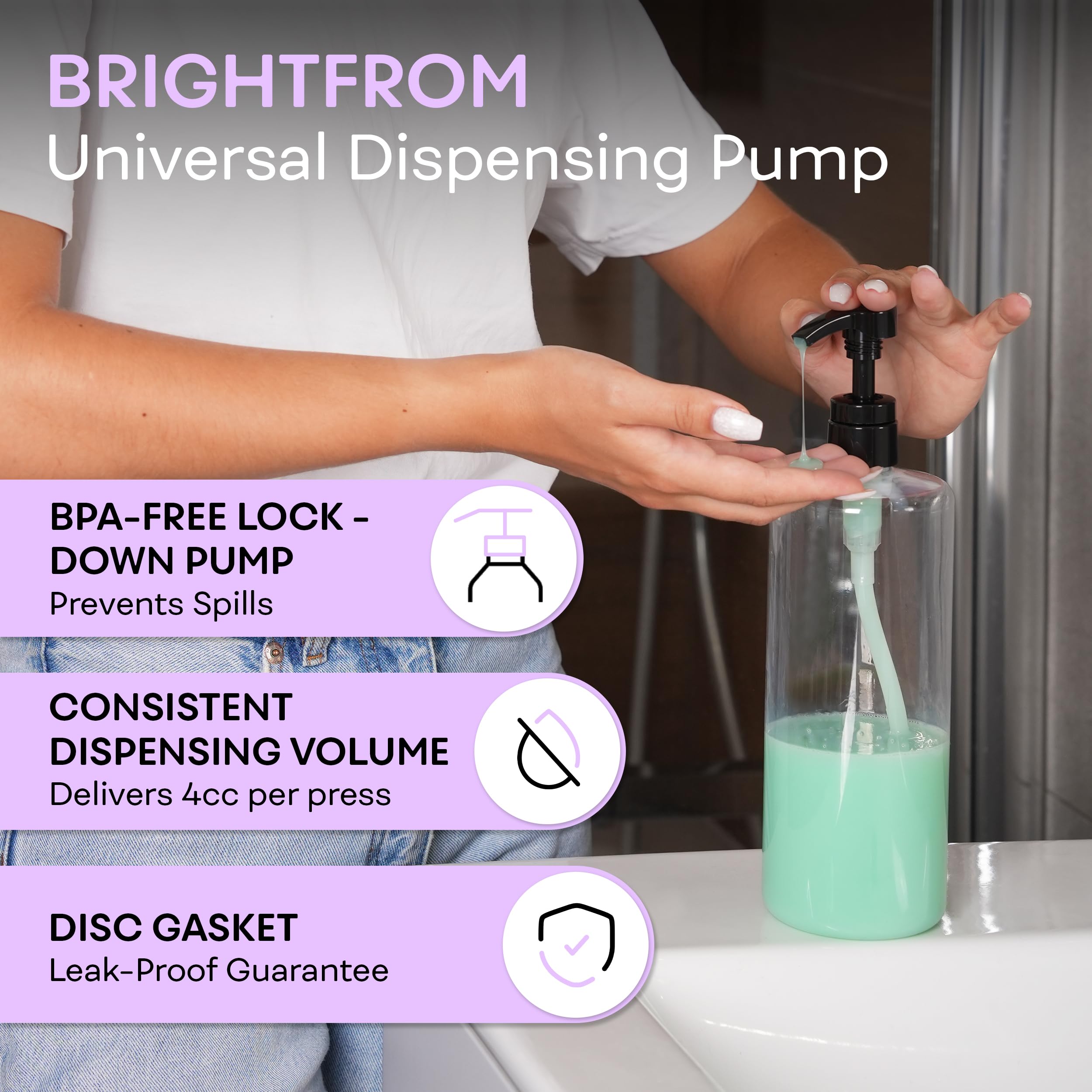 Bomba BRIGHTFROM con tubo de inmersión ajustable para ajuste personalizado