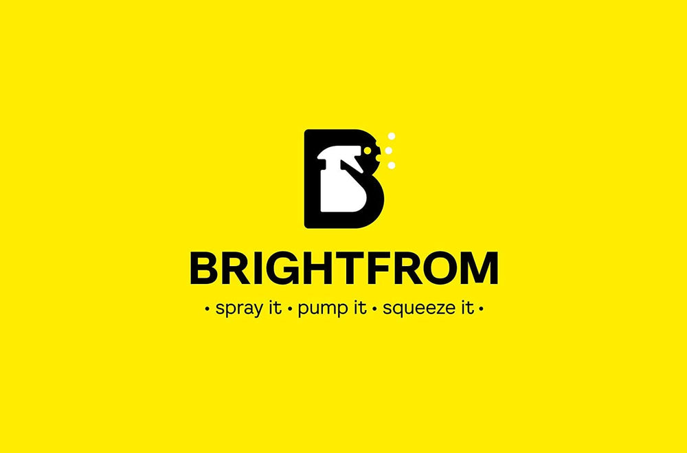 BRIGHTFROM botellas ergonómicas para manejo cómodo y preciso.