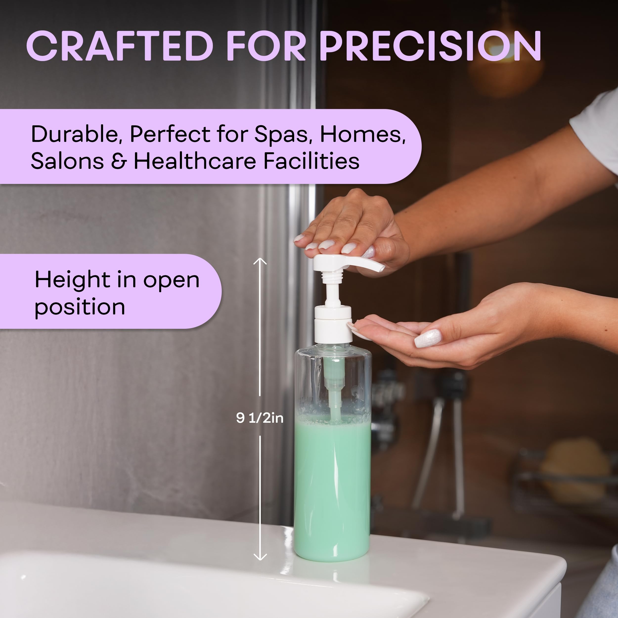 BRIGHTFROM botellas-dispensador-locion-16oz dos-unidades, ideal para organización del baño.