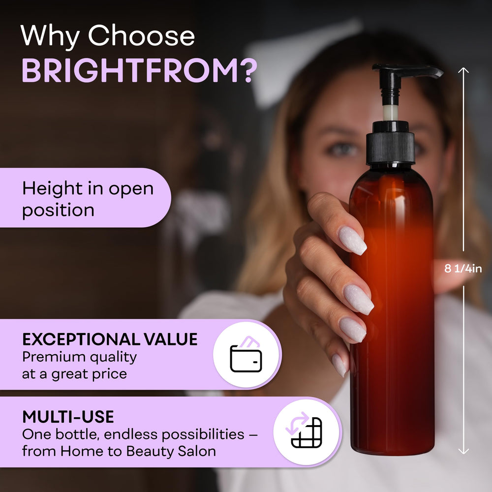 BRIGHTFROM botella ámbar protege contenidos sensibles y decora el espacio.