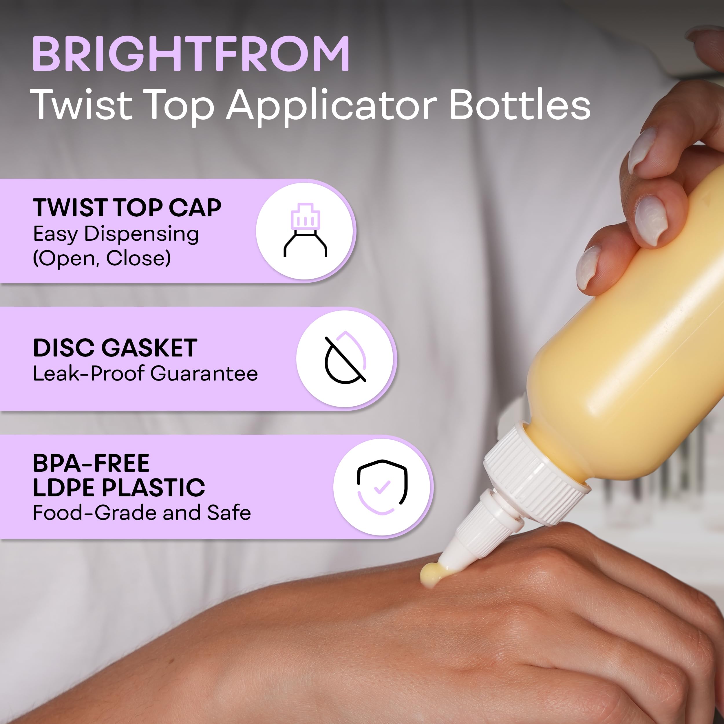 BRIGHTFROM pack de dos botellas reutilizables para recargas diarias.