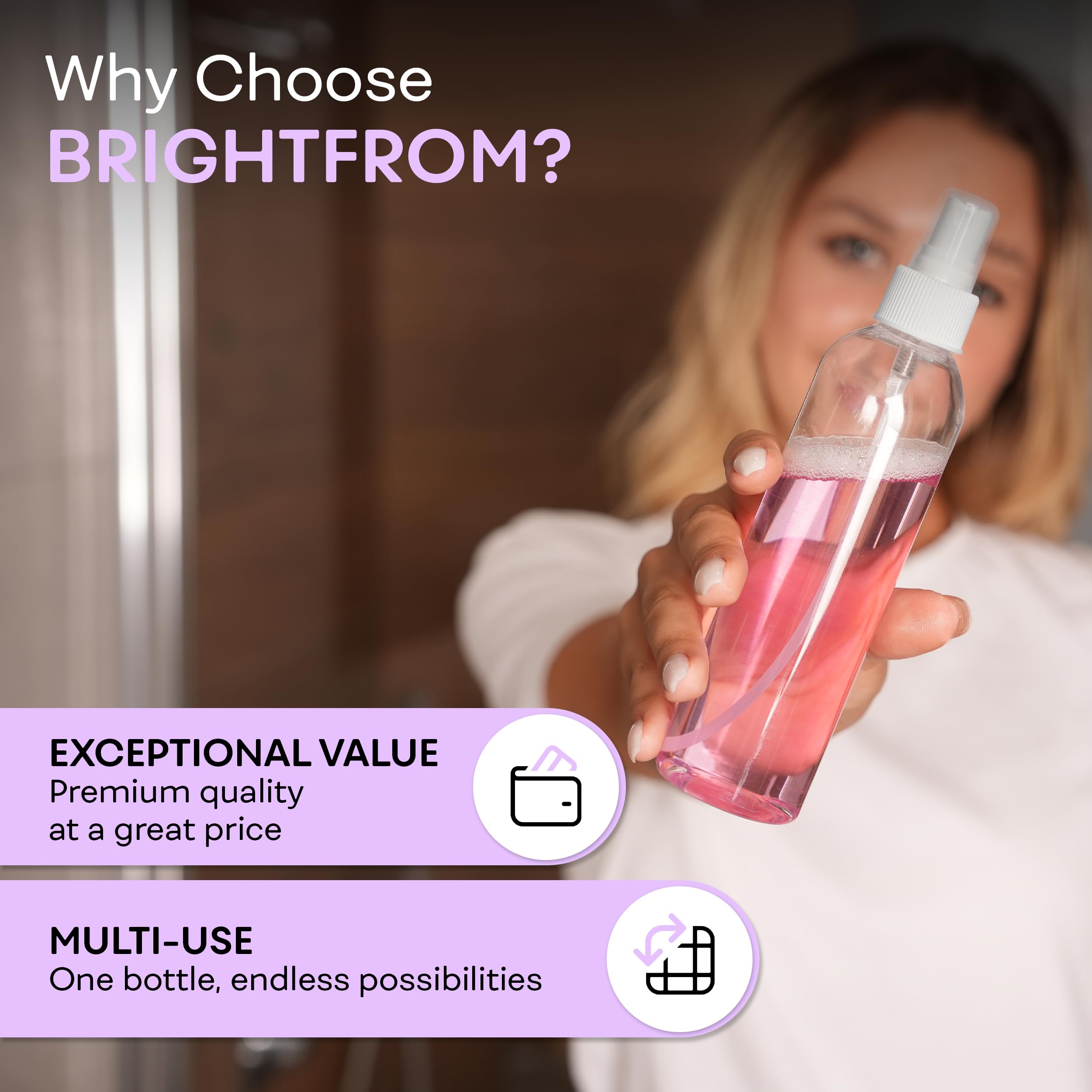 BRIGHTFROM piezas reutilizables 8oz para reducir desperdicio.
