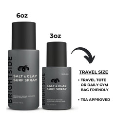 BRIGHTSIDE Salt & Clay Surf Spray, textura de playa para aspecto más grueso.