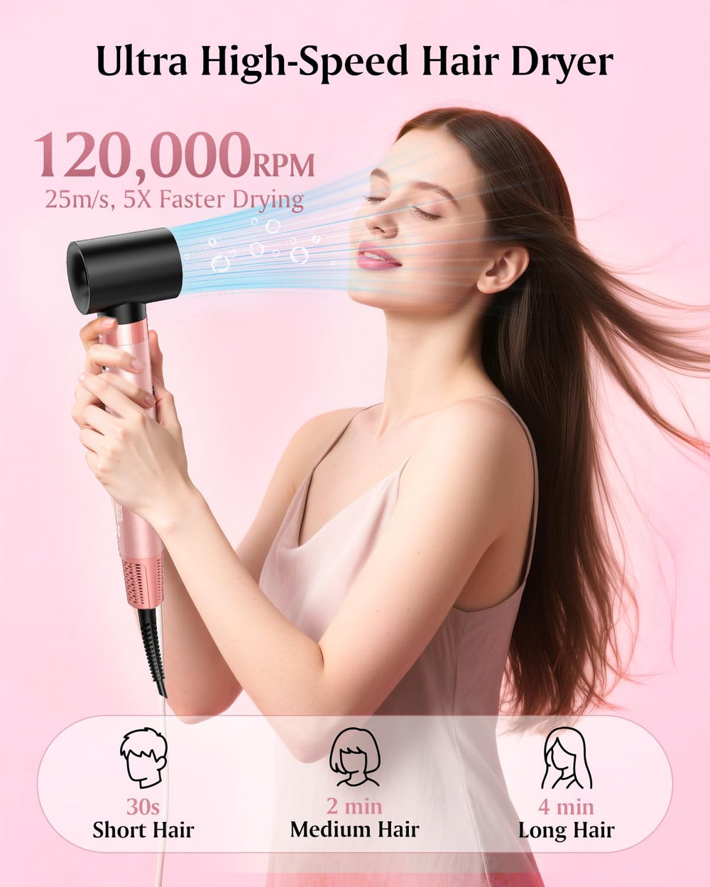 Brightup estilizador con tecnología Coanda para rizos automáticos.