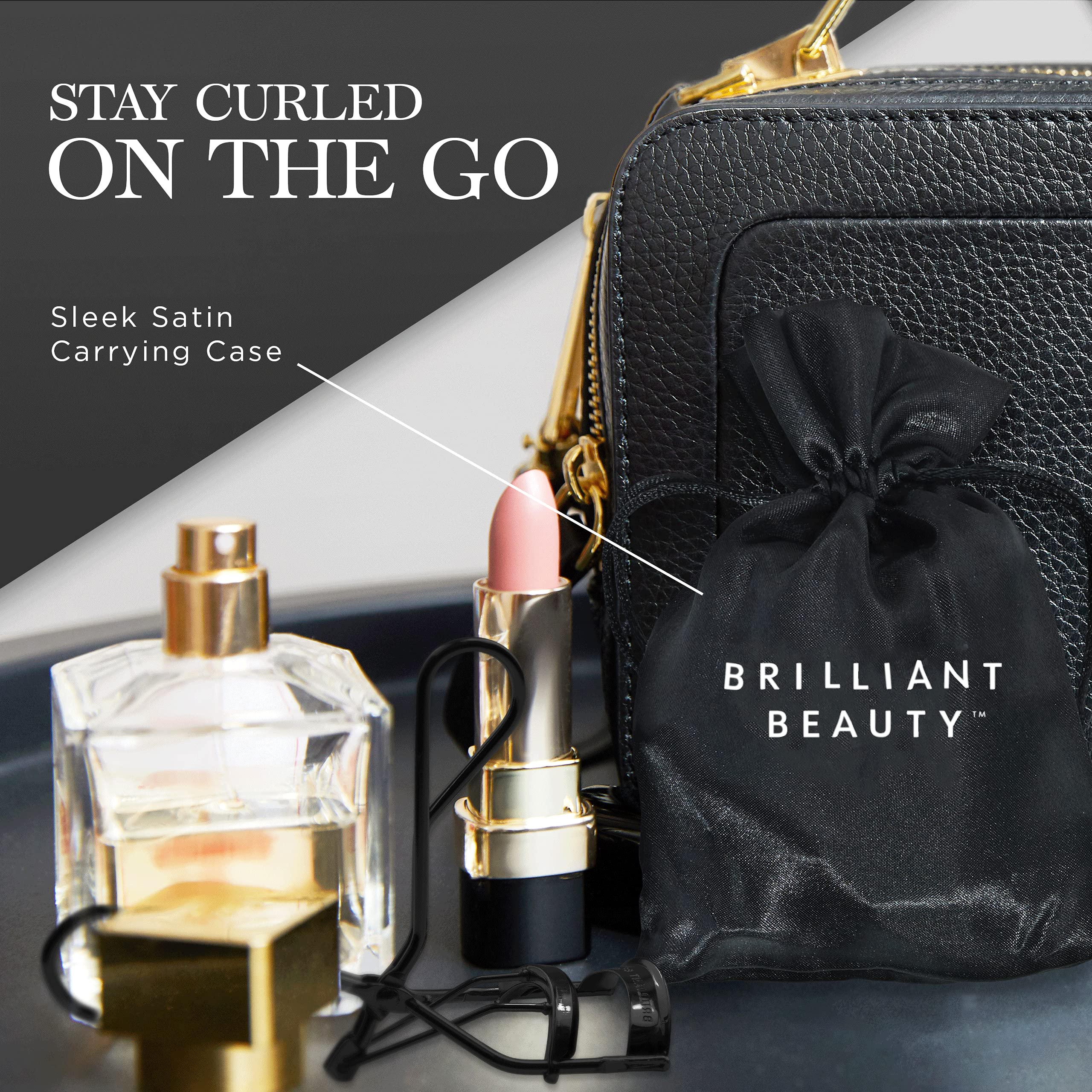 Uso de viaje compacto Brilliant Beauty para retoques en cualquier lugar