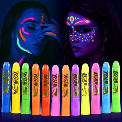 BRIMFULITE Glow UV Paint neon stick extended for bold skin designs under blacklight.