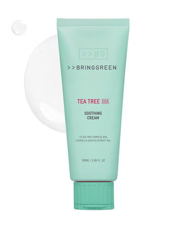 BRING GREEN crema de árbol de té Cica, envase de 100 ml, uso diario.