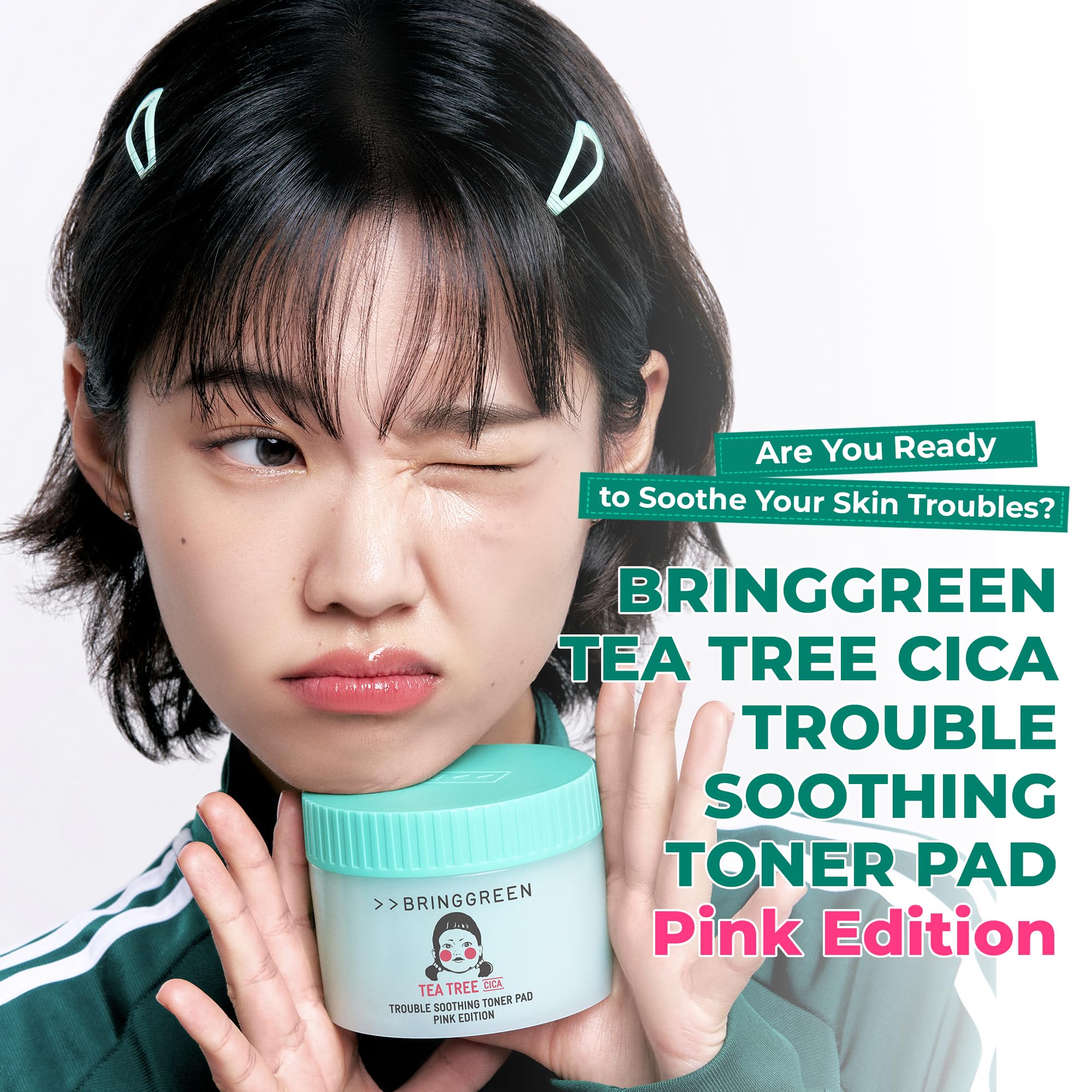 BRING GREEN edición rosa: disco tónico con Centella para uso diario suave.