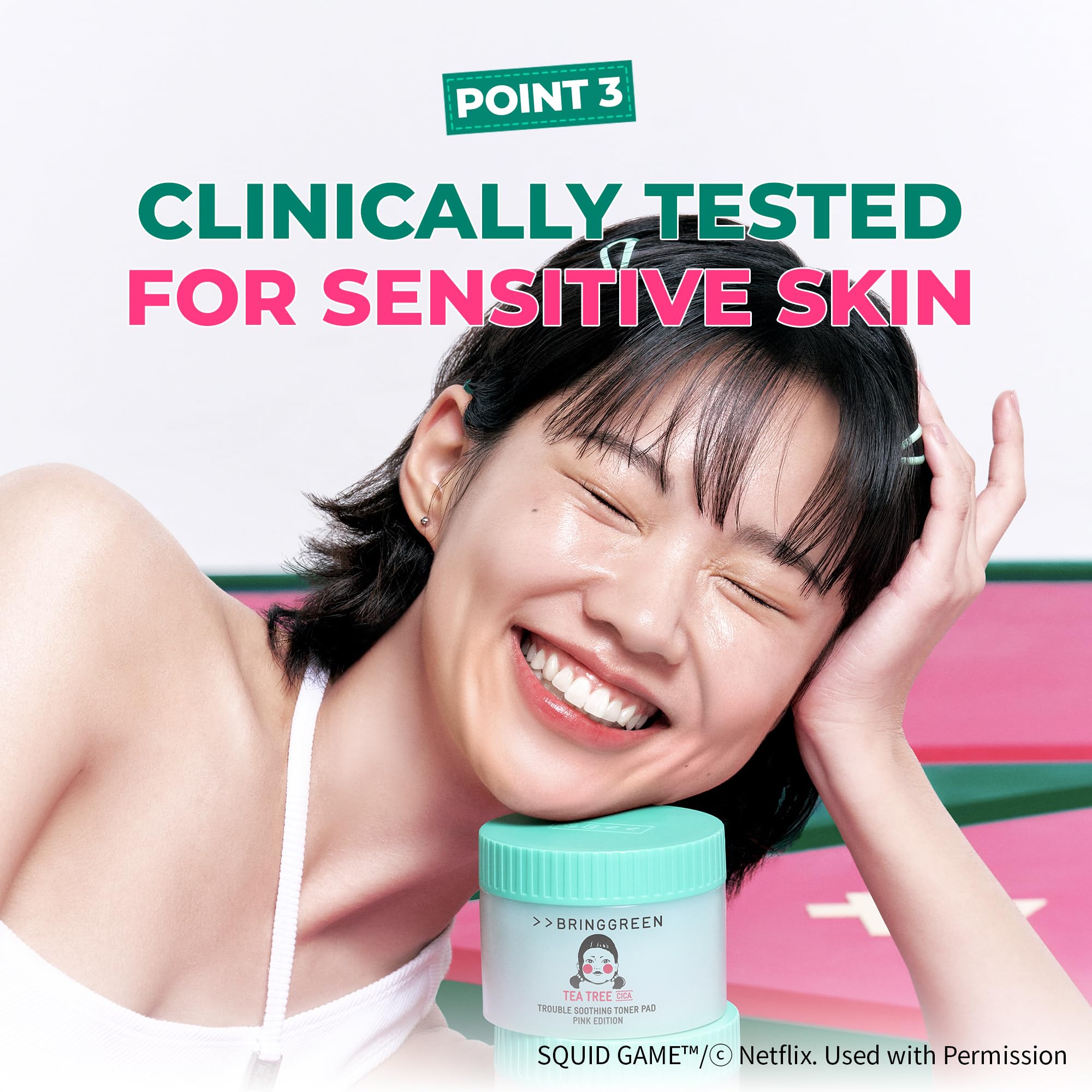 BRING GREEN edición rosa: calmante suave que puede reducir irritación y enrojecimiento.