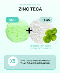 BRING GREEN Zinc TECA Serum, aplicación suave en la piel.