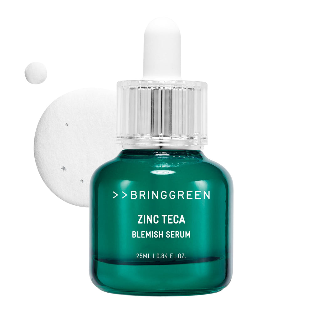 BRING GREEN Zinc TECA Serum, envase cercano, calma piel sensible.