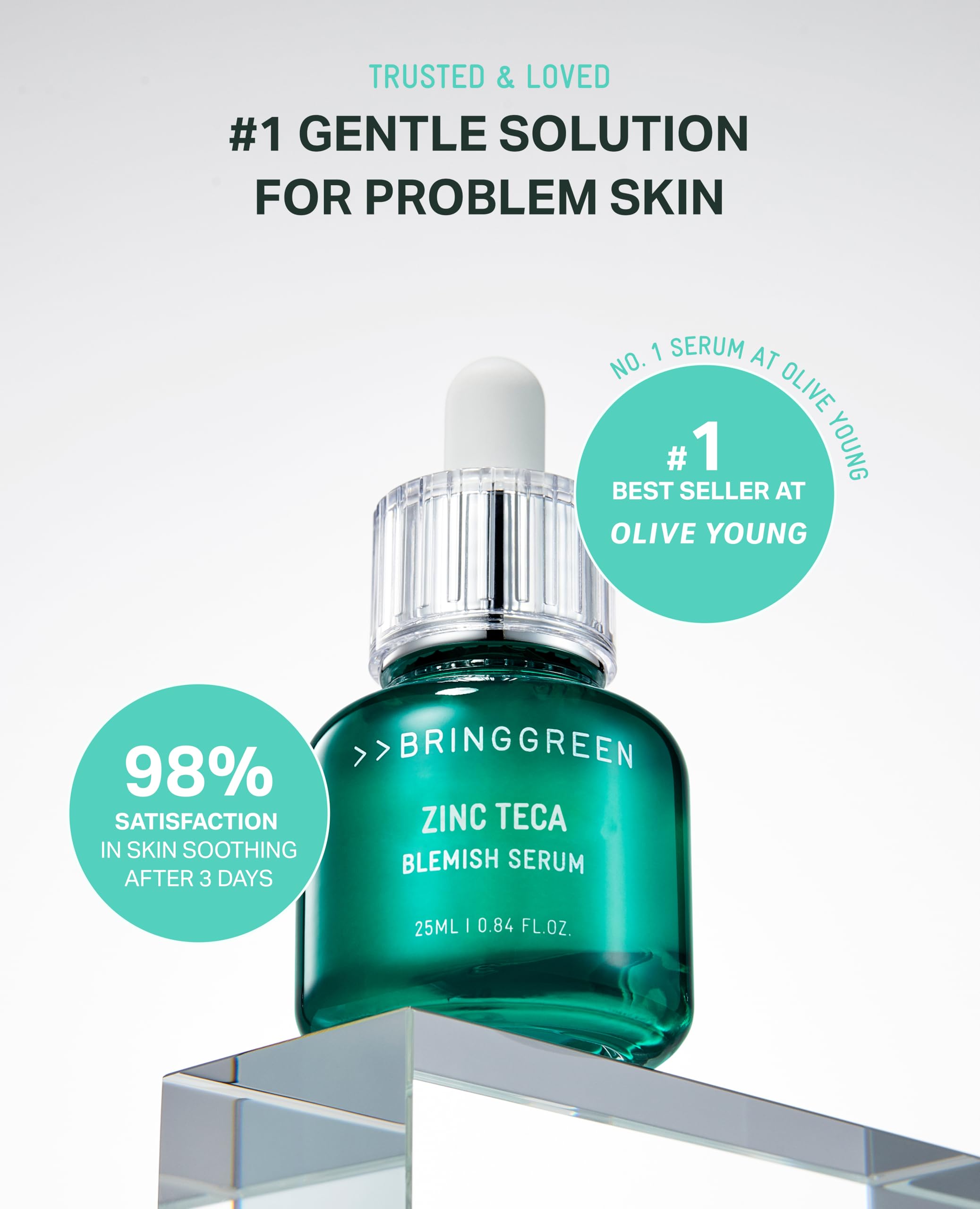 BRING GREEN Zinc TECA Serum, textura suave e hidratación profunda.