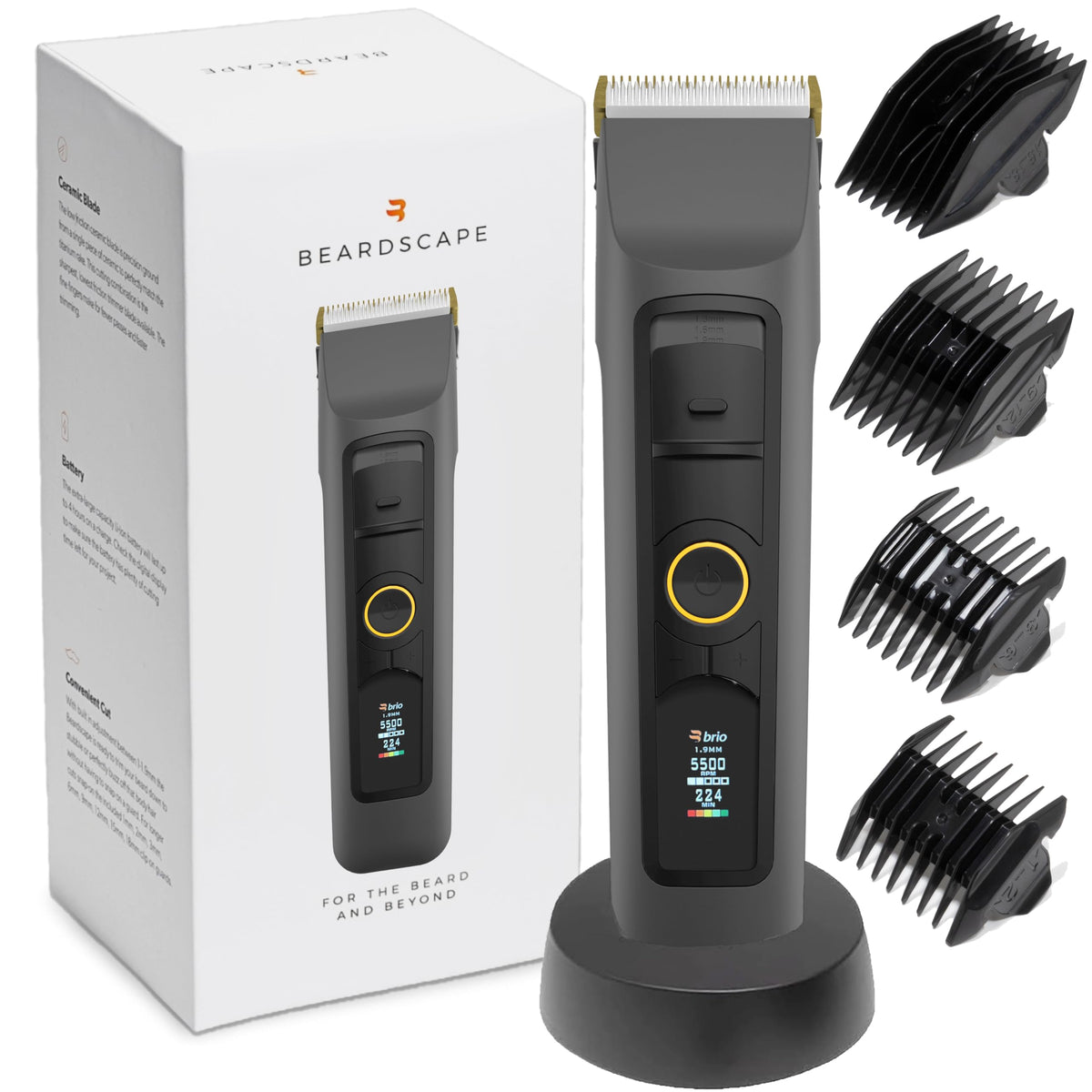 Brio Beardscape V2 con cuchilla cerámica de baja fricción para un corte suave
