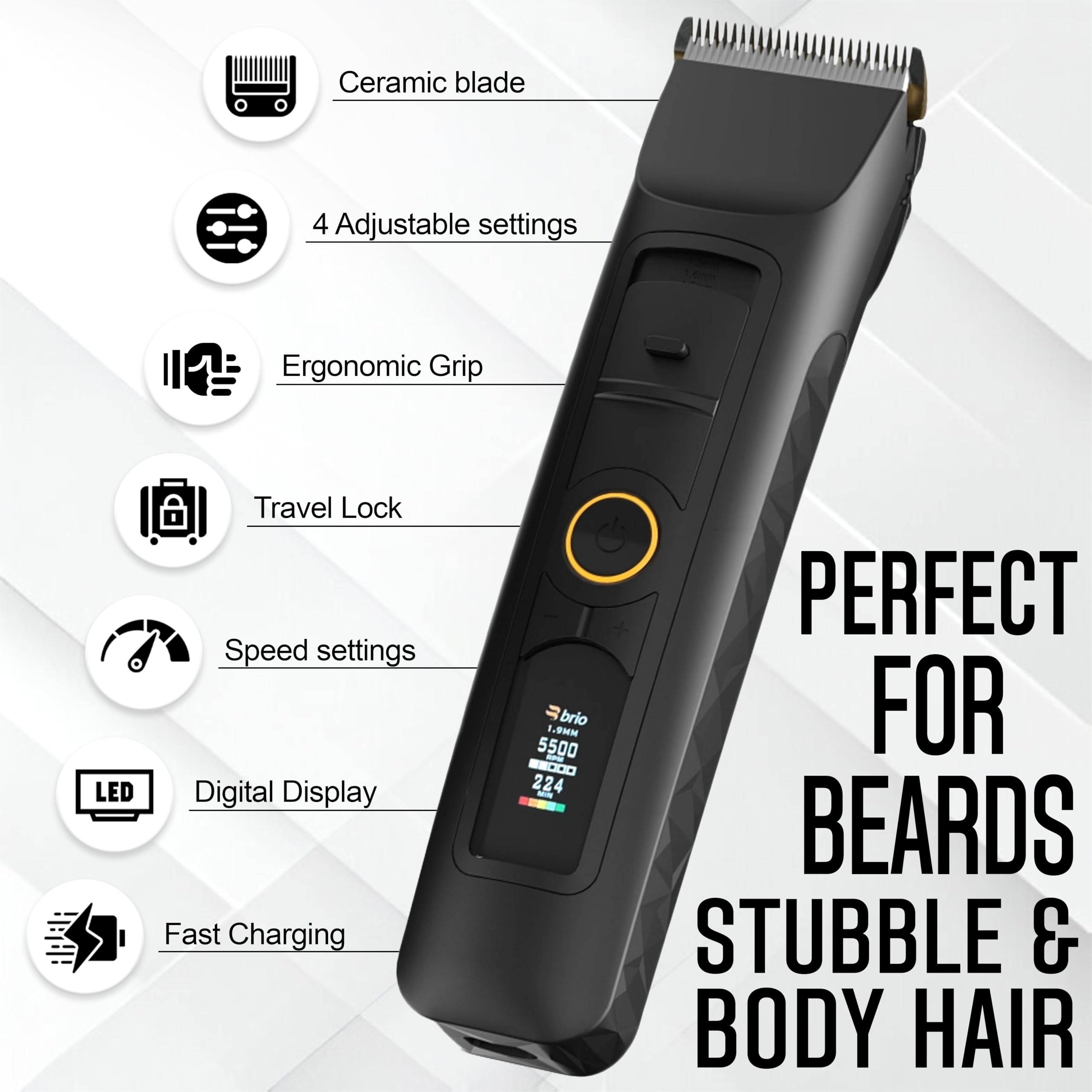 Brio Beardscape V2 rango de corte 1-18 mm para estilos variados