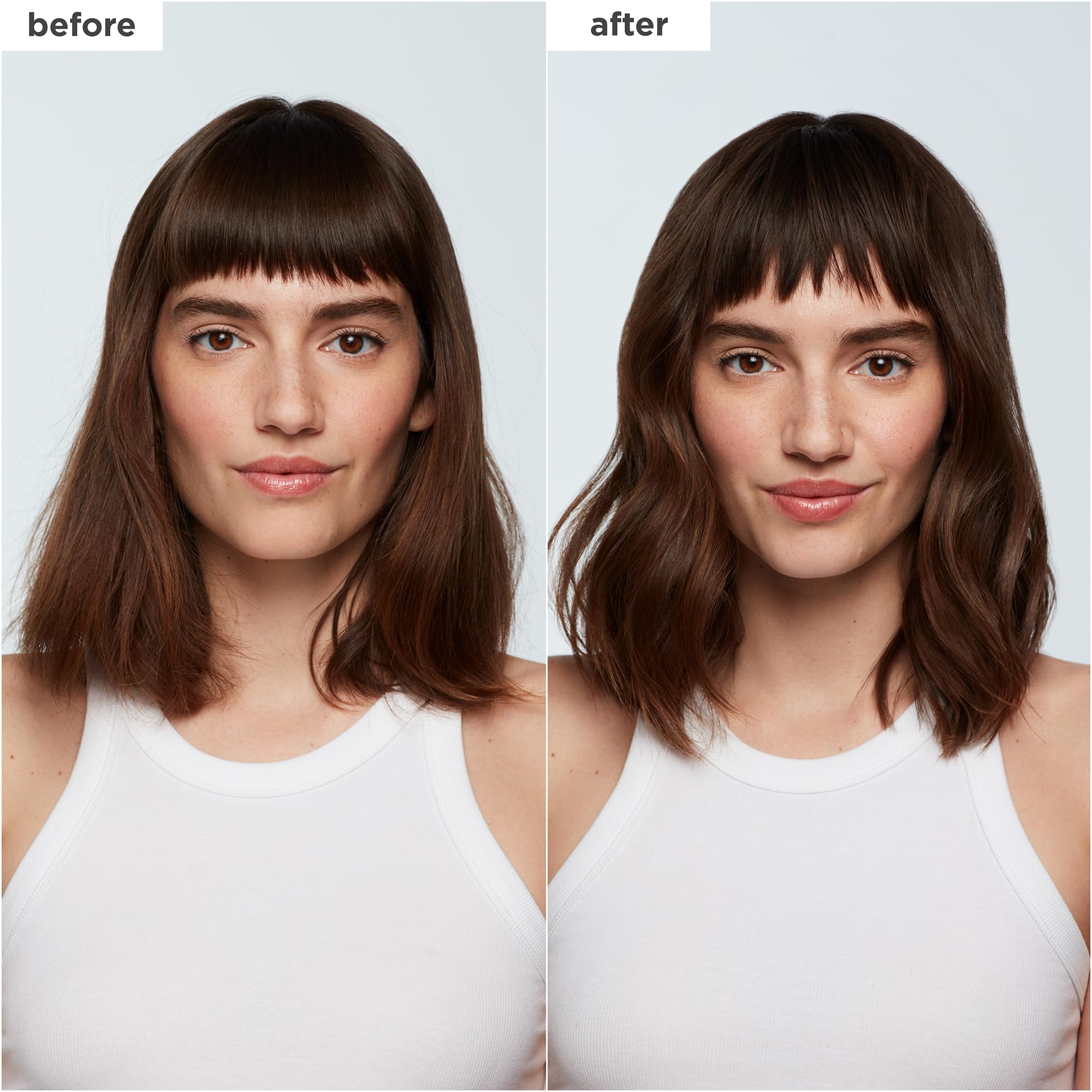 Aplicación en cabello para definir sin brillo visible.