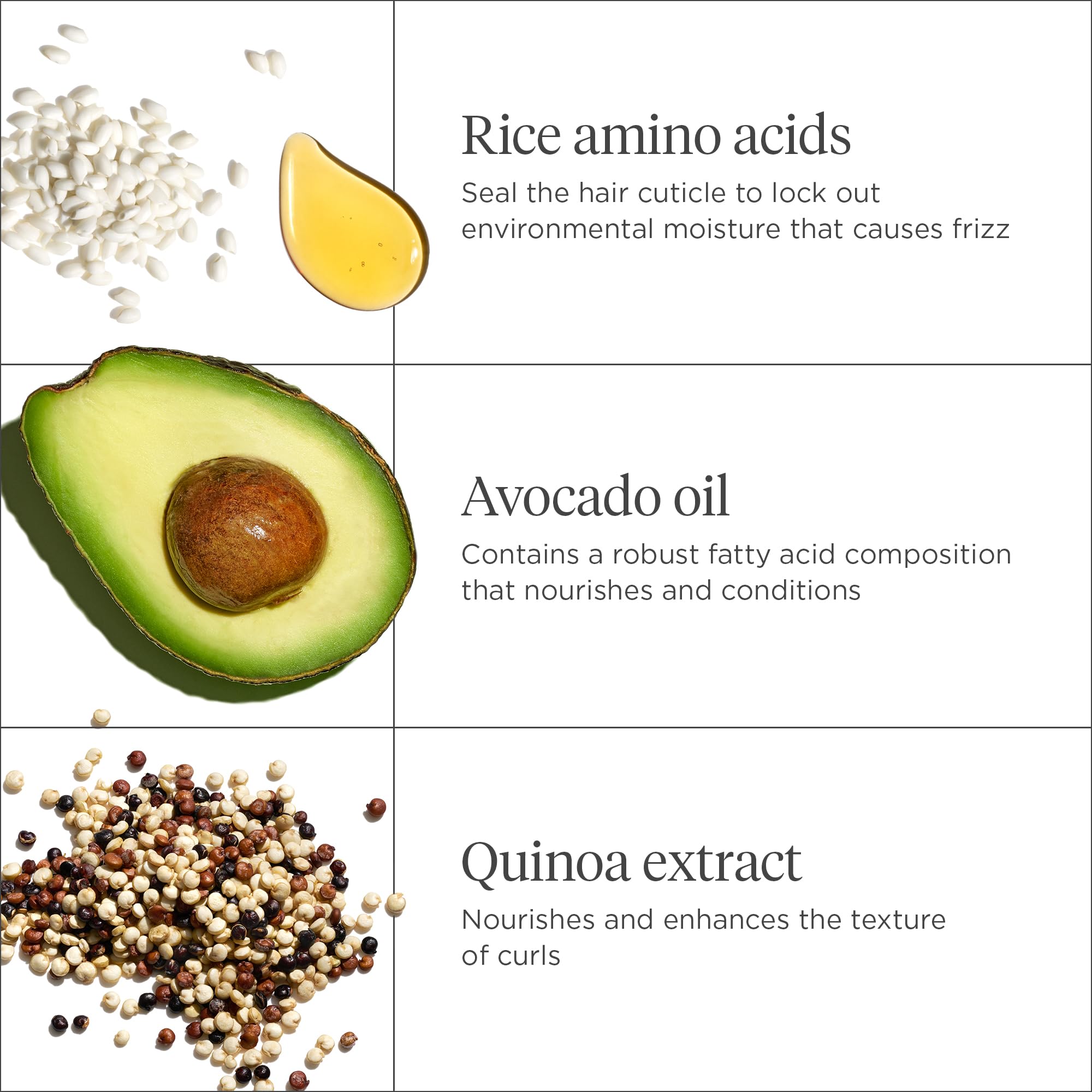 Briogeo Curl Charisma ingredientes arroz aminoácidos nutren profundamente.