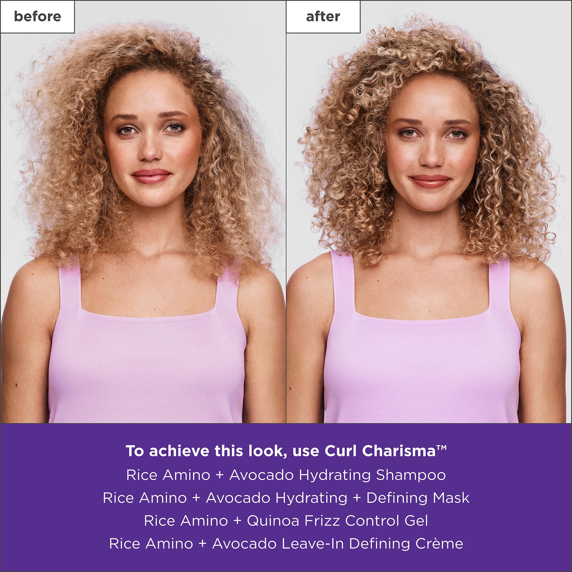 Uso multiestilo de Briogeo Curl Charisma para rizos y peinados variados.