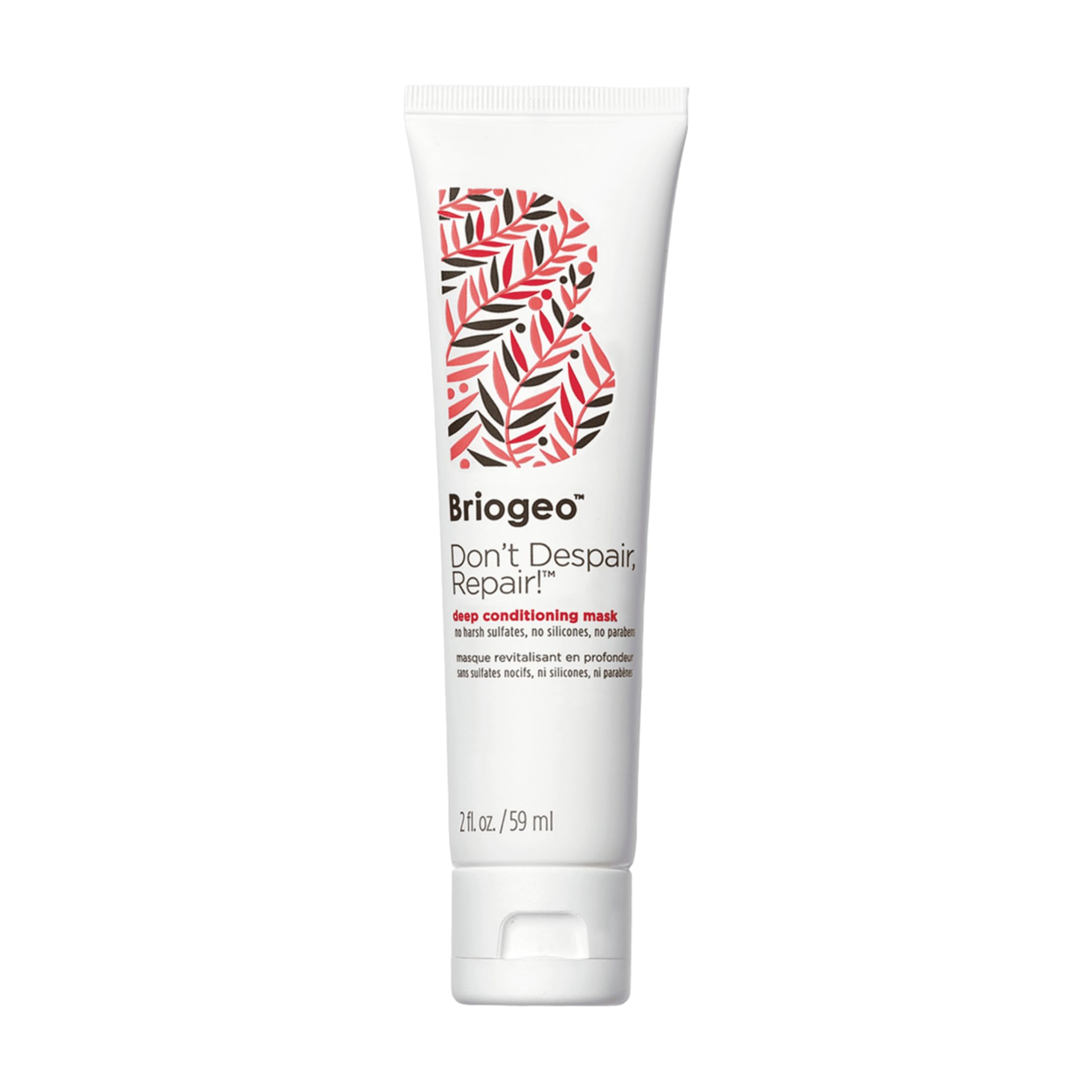 Briogeo mascarilla de reparación profunda en frasco, para cabello seco.