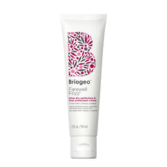 Briogeo Farewell Frizz Blow Dry Cream bottle showing silicone-free frizz control.