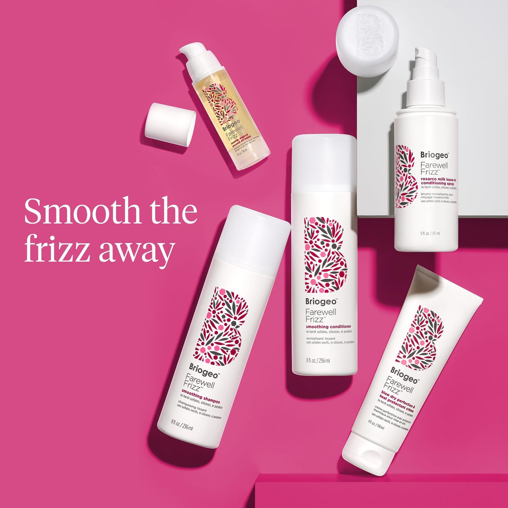 Farewell Frizz Briogeo contiene vitamina E para cuidar la sequedad.