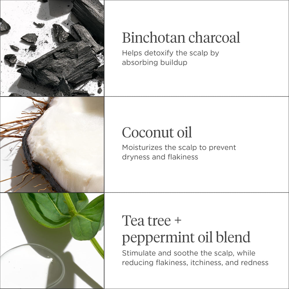 Briogeo Scalp Revival: frasco con aceite de coco visible, hidrata y equilibra.