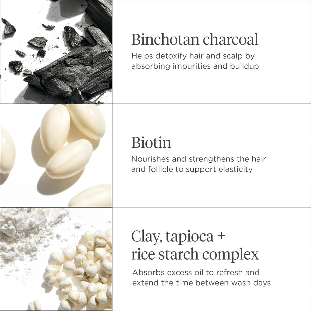 Briogeo Scalp Revival absorbe aceite desde la raíz gracias a arcilla y almidones.