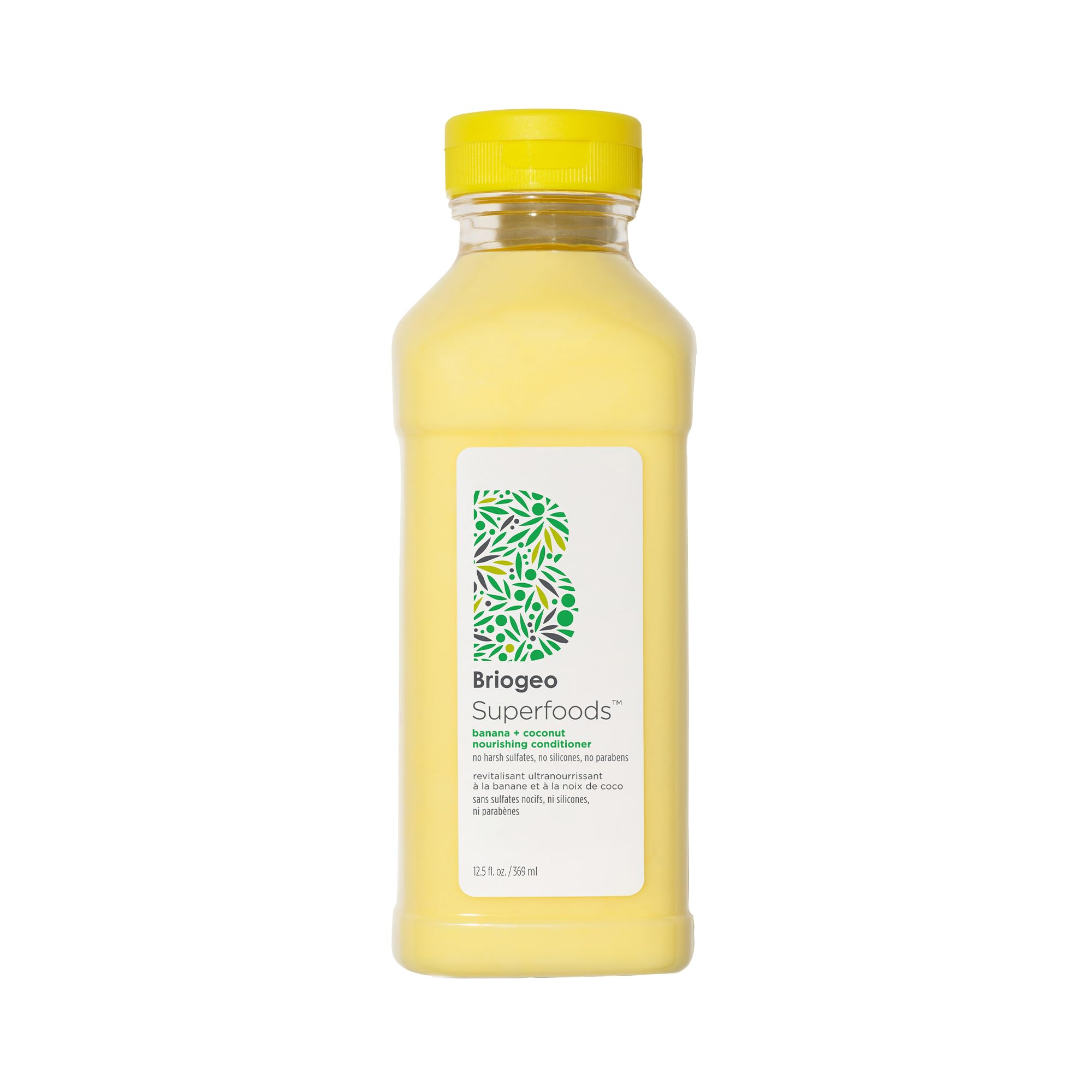 Briogeo Superfoods Banana Coconut Conditioner, botella, hidratación diaria para cabello seco