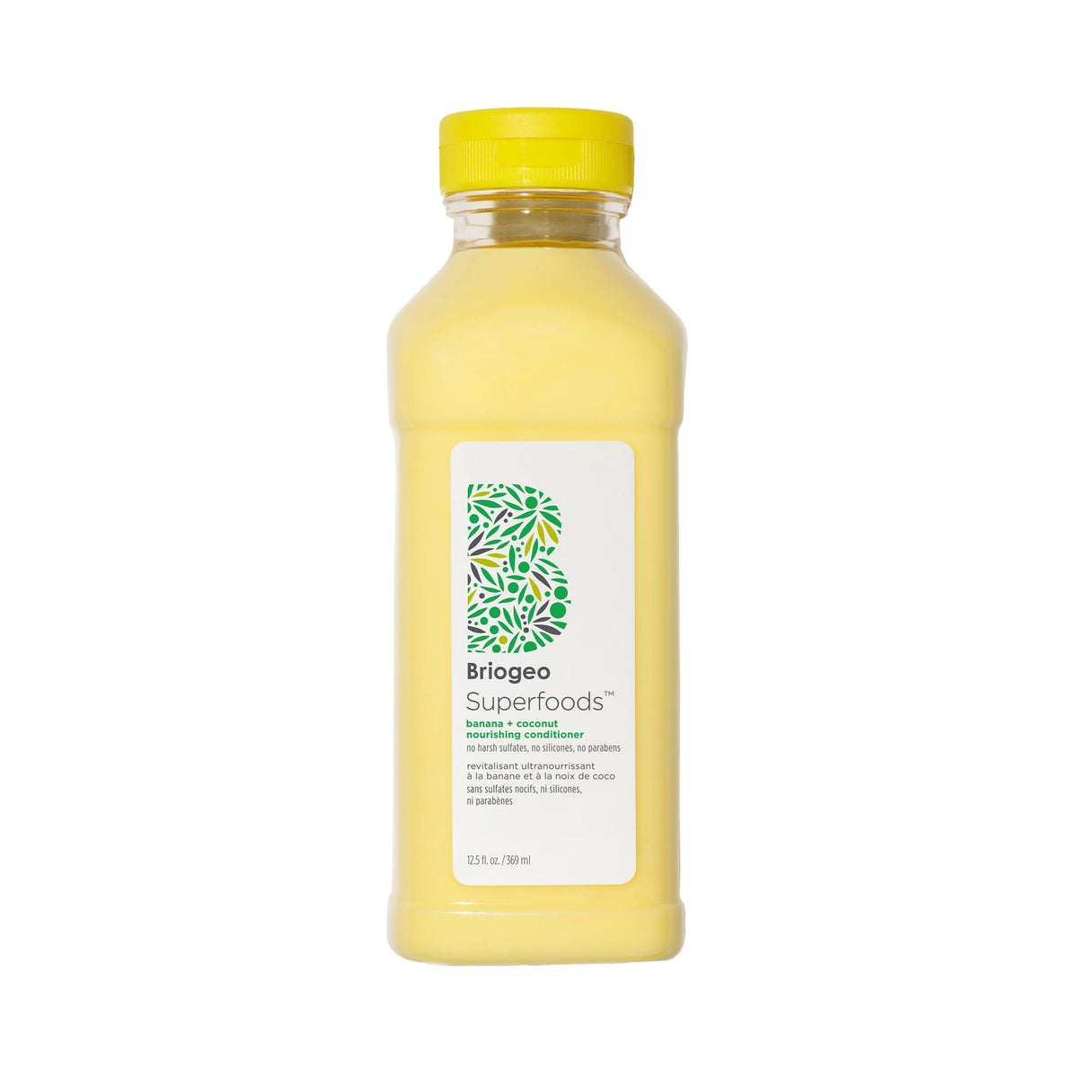 Briogeo Superfoods Banana Coconut Conditioner, botella, hidratación diaria para cabello seco