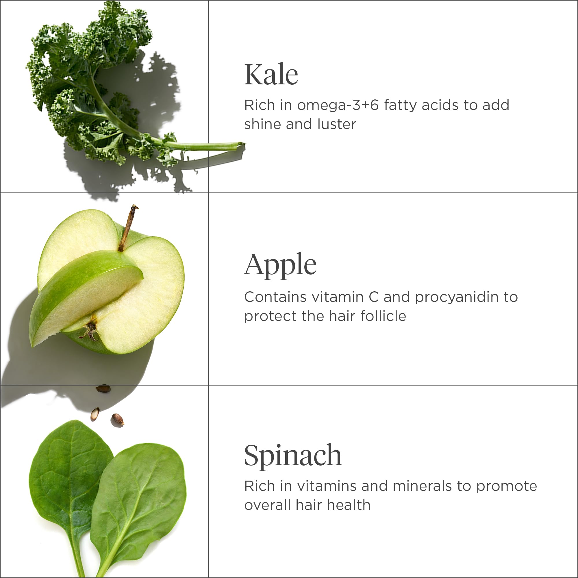 Briogeo Superfoods Kale Apple Condicionador, aceite de aguacate aporta hidratación profunda.