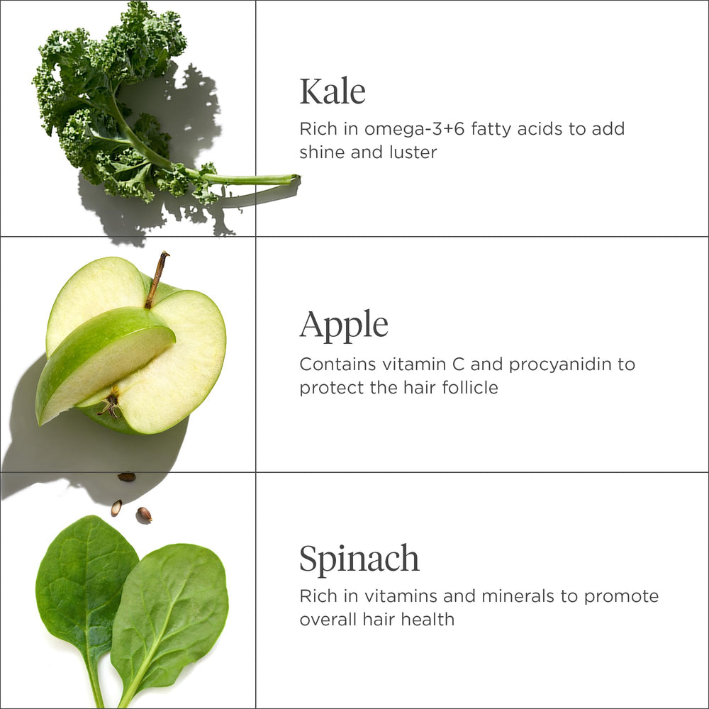 Briogeo Superfoods Kale Apple Condicionador, aceite de aguacate aporta hidratación profunda.