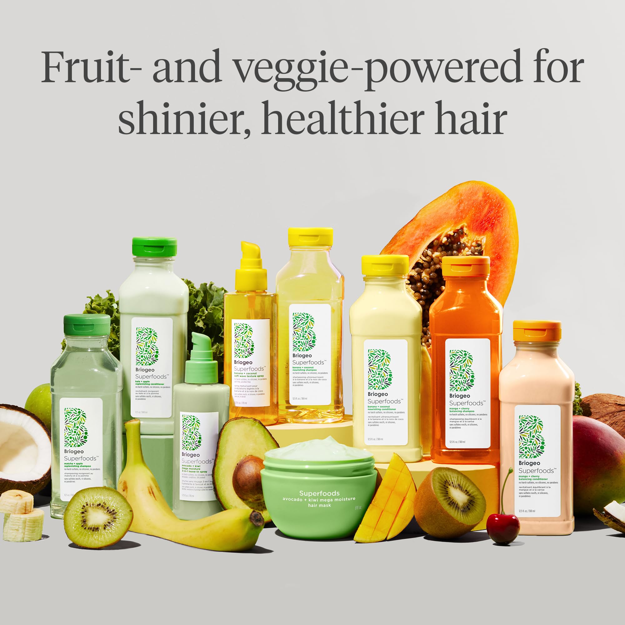 Briogeo Superfoods Matcha + Apple Champú cabello con brillo en textura suave