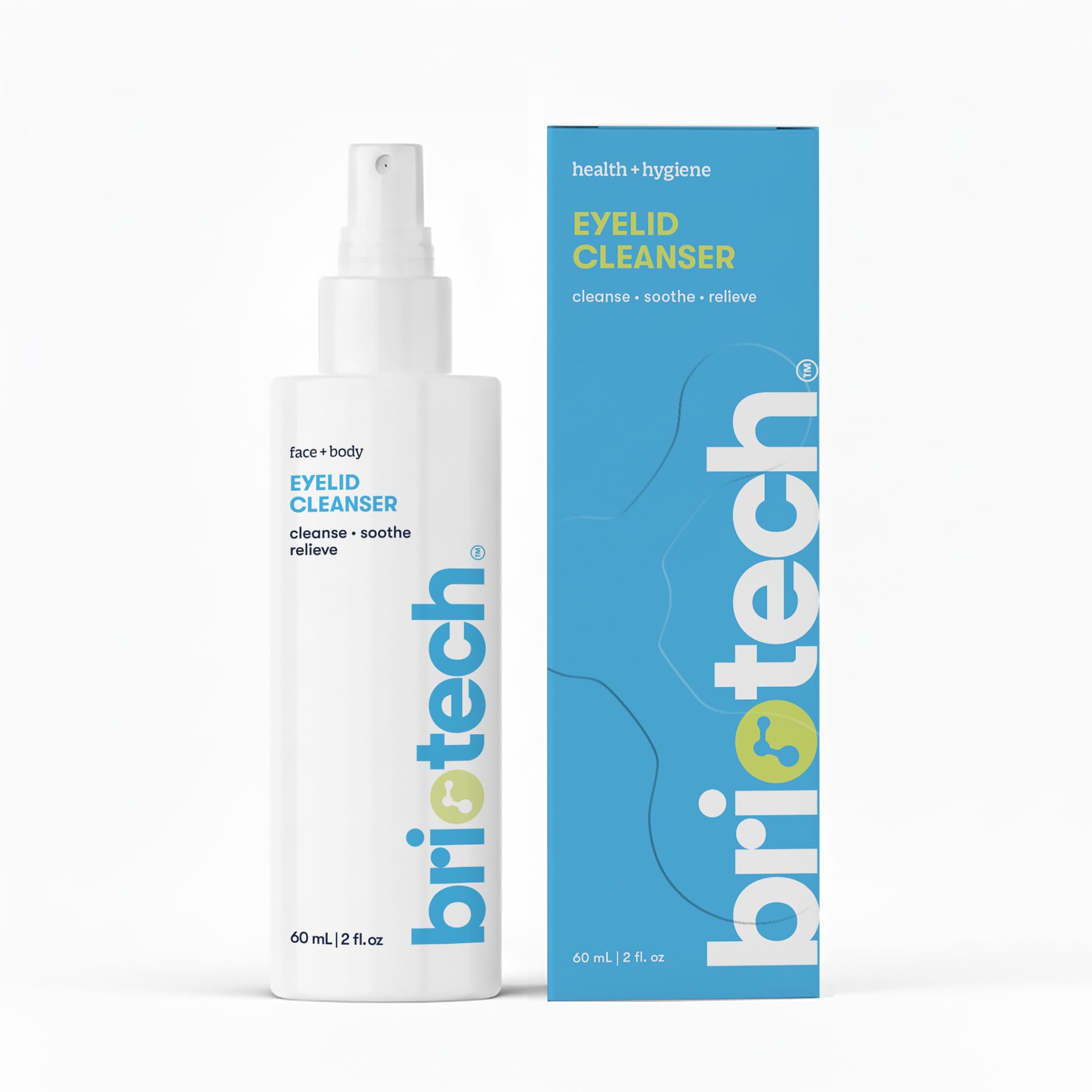 BRIOTECH Limpiador de párpados en spray para limpieza suave diaria