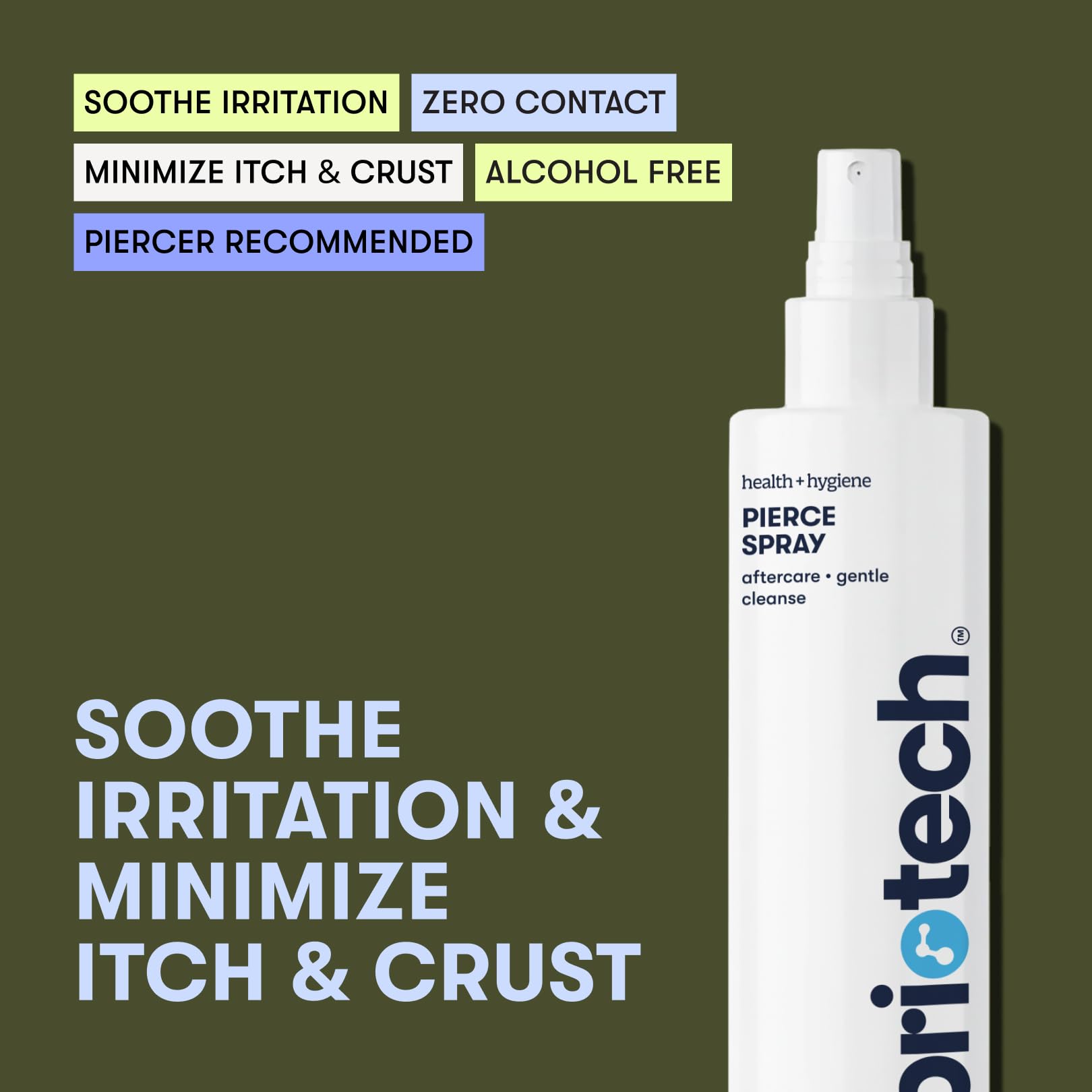 BRIOTECH Pierce Spray, aplicación en piercing para alivio suave y limpio