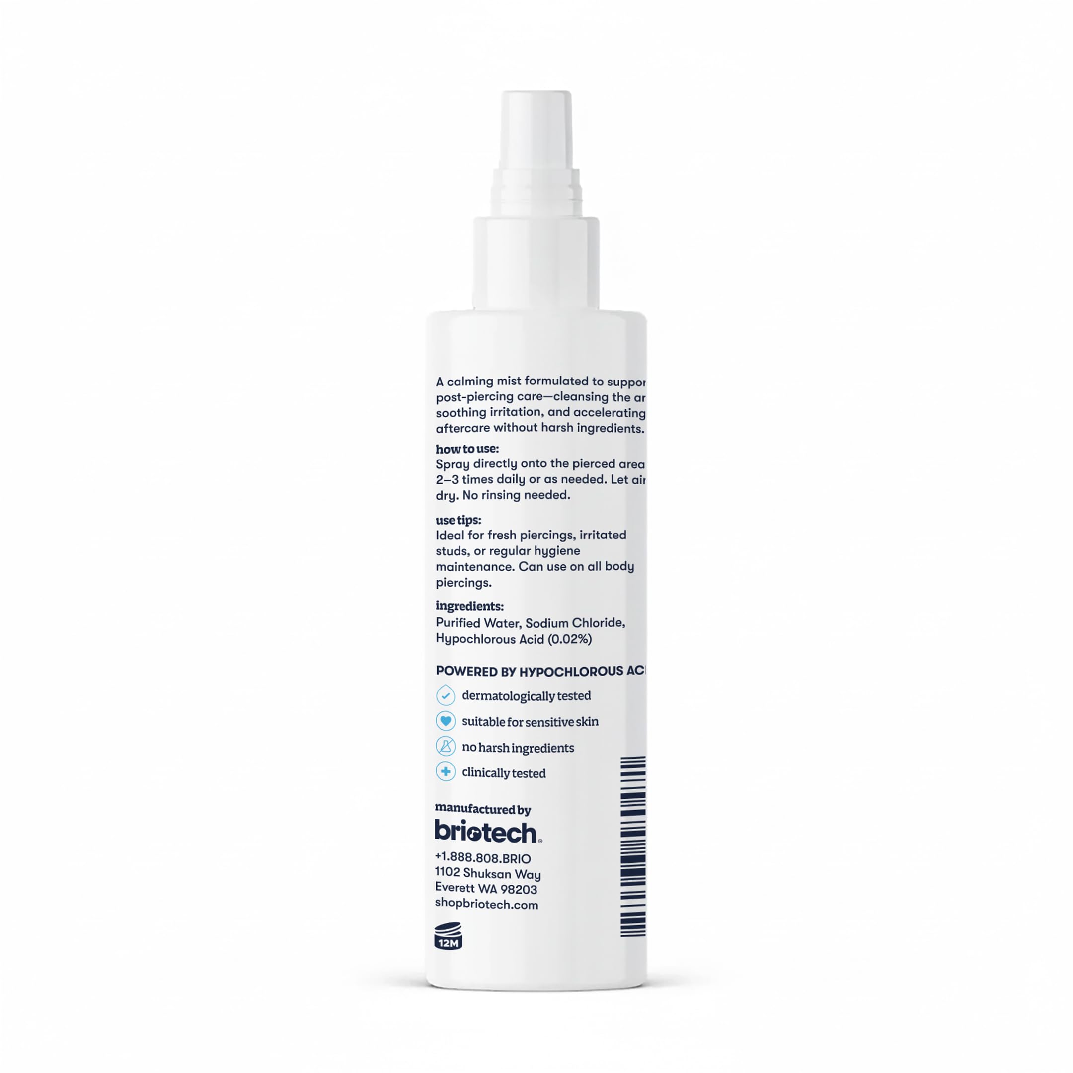 BRIOTECH Pierce Spray, fórmula sin alcohol para uso diario