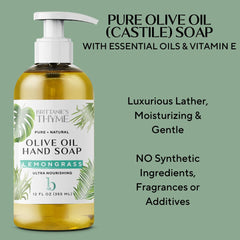 Britannies Thyme Jabon Castile hierba limón para ducha refrescante