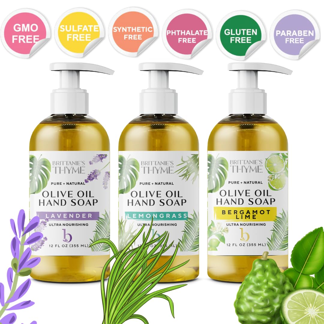 Britannies Thyme Jabon Castile lavanda para piel suave y relajación