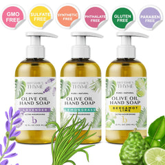 Britannies Thyme Jabon Castile lavanda para piel suave y relajación