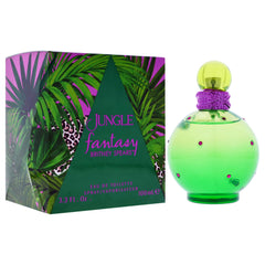 Britney Spears Jungle Fantasy, detalle de botella, vibra aventurera para salidas.