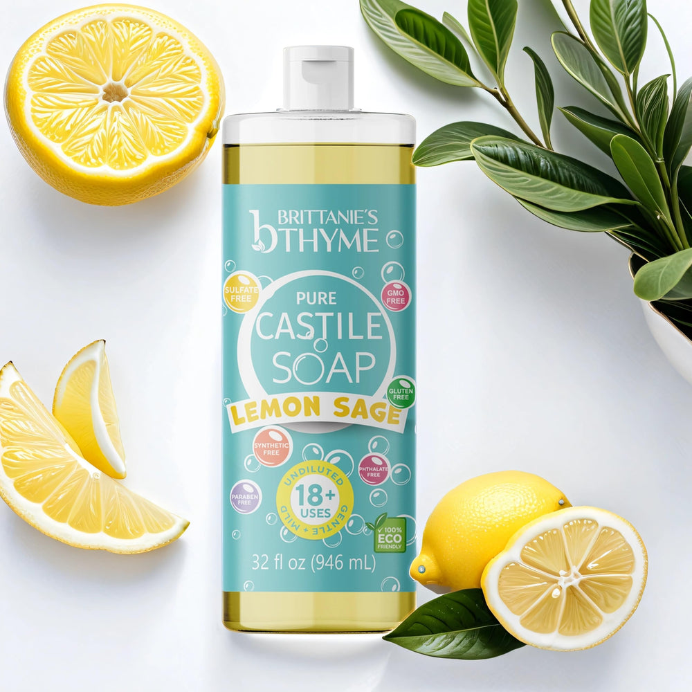 Brittanie's Thyme botellas dos-pack, aroma cítrico y herbáceo para uso diario.
