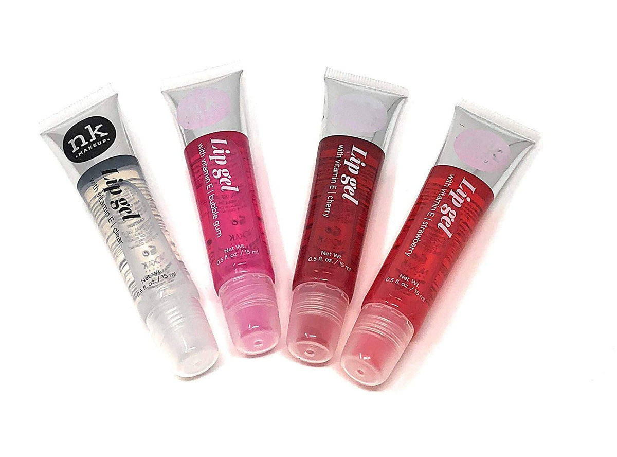 Nicka K gel labial claro, brillo espejo y hidratación ligera para labios.
