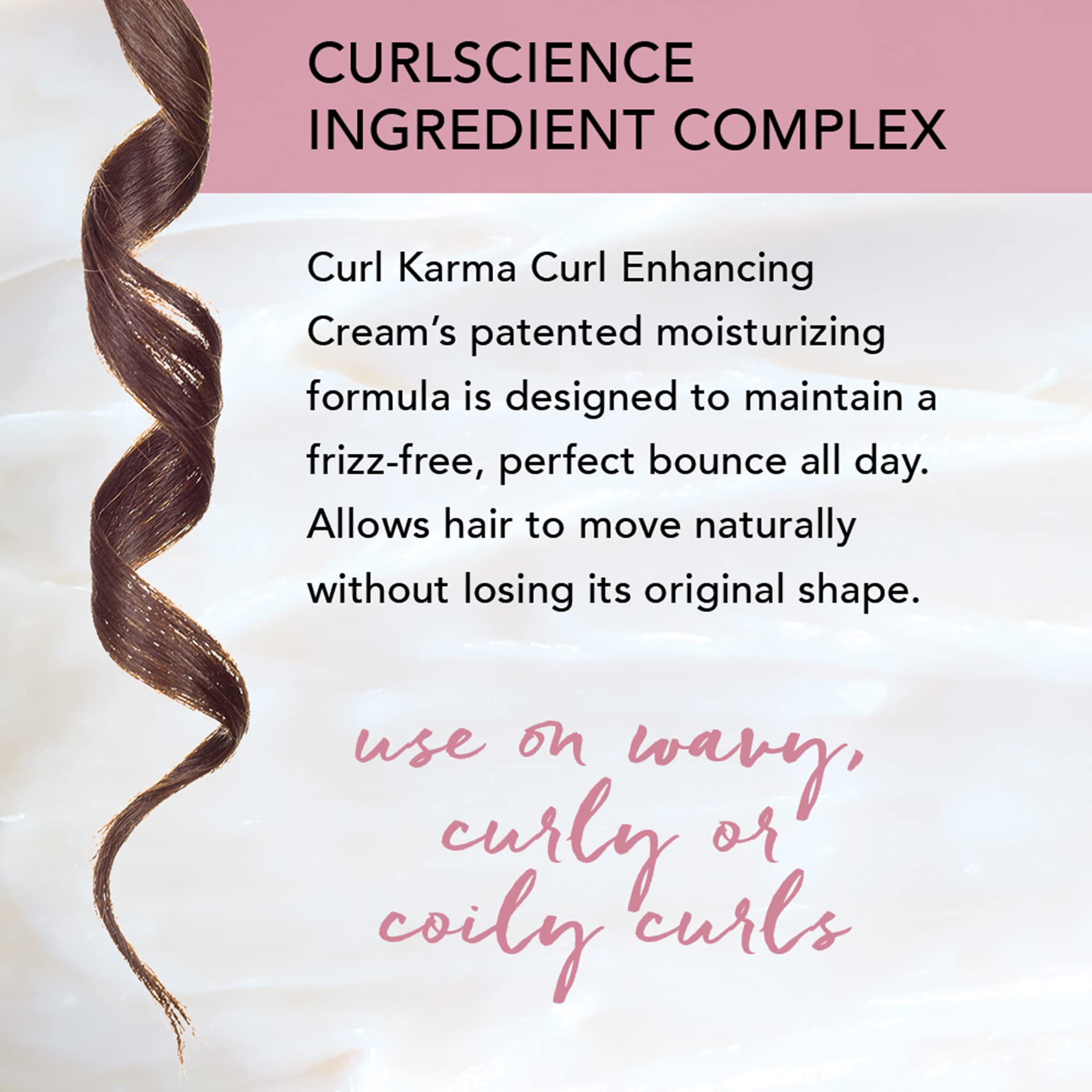 Brocato Curl Karma uso diario, definición suave y protección del peinado.