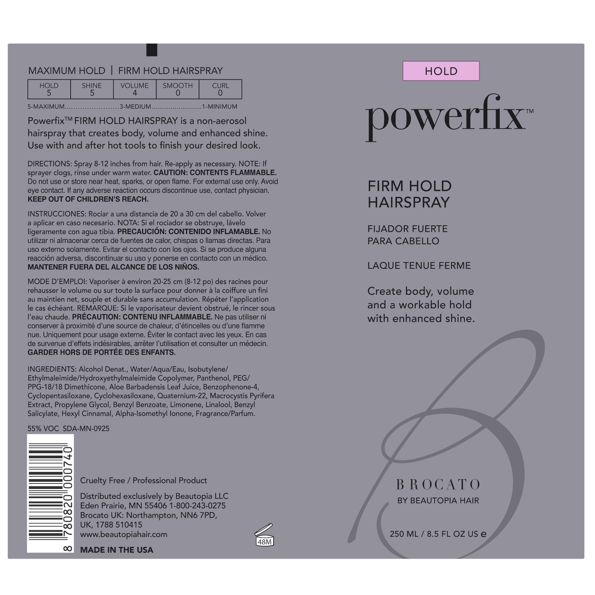 Brocato Powerfix – résultat professionnel à domicile pour un style salon.