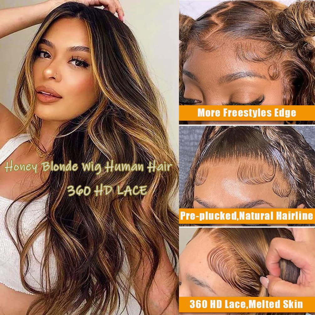 Brofiri degradado miel con ondas para look versátil y elegante